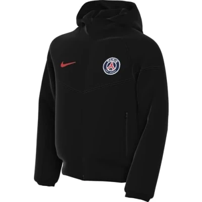 Imagen de Nike Performance Paris Saintgermain PSG TECH Unisex Sudadera con cremallera para niños, Talla: 8 10a, Black/university red