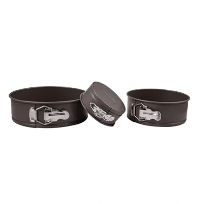 Imagen de BERGNER BAKING LOVERS Set 3PC Molde de Tarta Acero al Carbono Desmontables con Muelle Revestimiento Antiadherente ILAG Fácil Desmolde y Limpieza Apto Lavavajillas, 23 cm 7,5