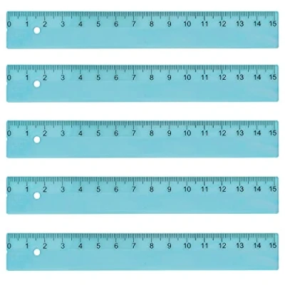 Imagen de KUM AZ3032216 B Regla 15 cm, L1 Pop TP, 5 Piezas, Azul, de plástico Resistente