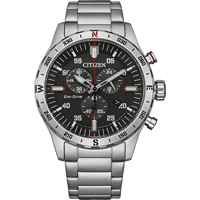 Imagen de Citizen Reloj Cronógrafo para Hombres de Cuarzo japonés con Correa en Acero Inoxidable AT2520 89E