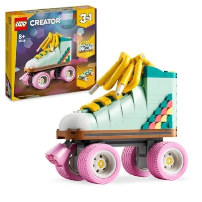 Imagen de LEGO Creator 3 en 1 Patín Retro Convertible Mini Monopatín o Radiocasete de Juguete Articulados, Juego Construcción Creativa como Regalo para Niños y Niñas Skaters 8 Años Más 31148