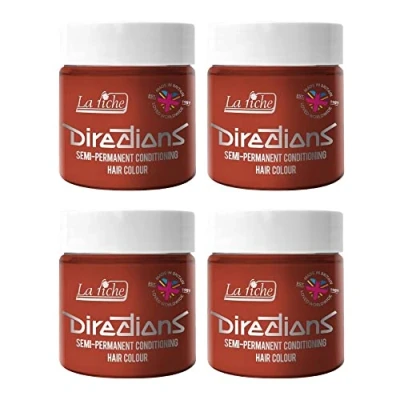 Imagen de 4 x La Riche Directions Semi Permanent Hair Color Bote de 100 ml (Flame)