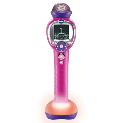 Imagen de VTech Kidi Superstar Dance, Micrófono portátil 8 en 1 con Pantalla Interactiva, Karaoke Infantil, Aprende a Cantar, Juegos, Efectos de luz y Sonido, Regalo niños +6 años, Versión ESP