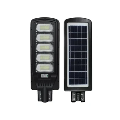 Imagen de Farola Solar LED Modelo G 200W con Sensor de Movimiento y Batería LiFePO4 para Iluminación Exterior Eficiente Sostenible