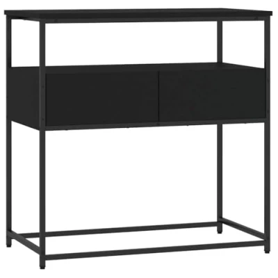 Imagen de vidaXL Mesa Consola Madera de ingeniería Negra 75x40x75 cm