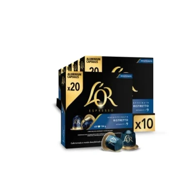 Imagen de L&#039;OR Espresso Cápsulas de Café Ristretto Decaffeinato Intensidad 9 200 Compatibles Nespresso (R)* Amazon Exclusive