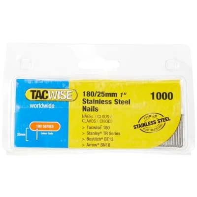 Imagen de Tacwise 1066 Clavos Brad de Acero Inoxidable 18G Tipo 180/25 mm, 1000 Unidades