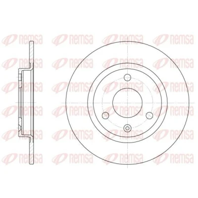 Imagen de REMSA 6070.00 Disco de freno Eje delantero 238, 238 8 3 macizo CITROËN: Saxo Hatchback, AX, Xantia Familiar, PEUGEOT: 106 II Hatchback