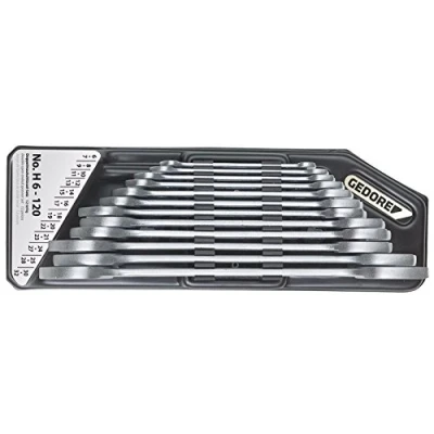 Imagen de Gedore H 6 120 Juego de llaves fijas doble boca con soporte 12 pzas 32 mm