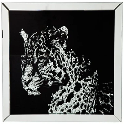 Imagen de KARE Design Espejo de Leopardo Marco de, Plateado, Plata