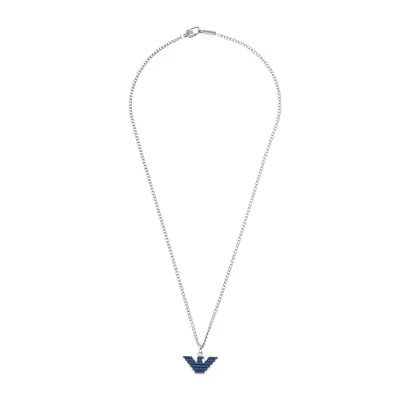Imagen de Emporio Armani Collar Para Hombre Essential, Longitud: 525mm, Altura: 3.5mm, Anchura: 24mm De Acero Inoxidable Plateado, EGS2909040