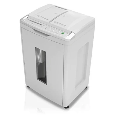 Imagen de Shredcat 8285 Destructora de papel (4 x 10 mm, corte en partículas (hasta 350 hojas, nivel seguridad P 4, compatible con GDPR, destruye tarjetas crédito, CD)