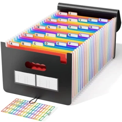 Imagen de Clasificador A4 / almacenamiento de documentos/almacenamiento papel ABClife Valisette Archivador organizador extensible documentos (clasificador 24 compartimentos)