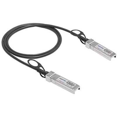 Imagen de QSFPTEK 10 GB/s SFP+ DAC Cable 1m, 10GBASE CU Twinax de Cobre conexión Directa pasiva Direct Attach Copper Compatible con Cisco SFP H10GB CU1M, Ubiquiti, D Link, Netgear, Mikrotik