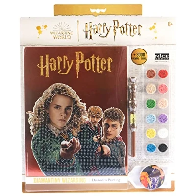 Imagen de DIAMANTINY Harry Potter Wizarding Foundation Magic Trio Kit crea el mosaico, Actividad de arte cristal, Diamond Painting, 1 cuadro A4