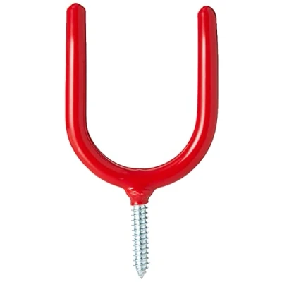 Imagen de Merriway Gancho atornillable de plástico para colgar herramientas (5 unidades), color rojo