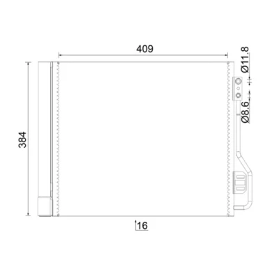 Imagen de MAHLE ORIGINAL AC 488 000S Condensador con secador 12 8,6 420, 433 SMART: Fortwo II Coupé, Cabrio