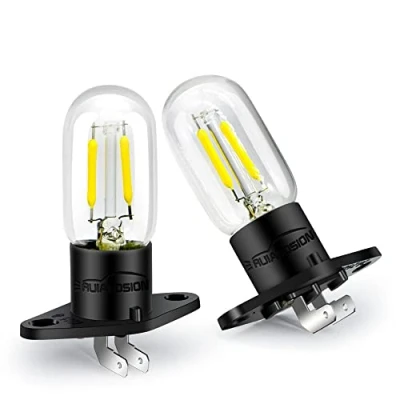 Imagen de Ruiandsion Microondas Bombilla Z187 Base 240V 2A 25W LED Lámpara para Universal Pera Horno Lámpara, Blanco (Pack de 2)