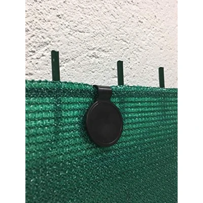 Imagen de edenvista Clips de fijación, con protección antirrayos UV, para Lona separadora 90 a 350 g/m2 Bolsa 20 Piezas, Color Negro.