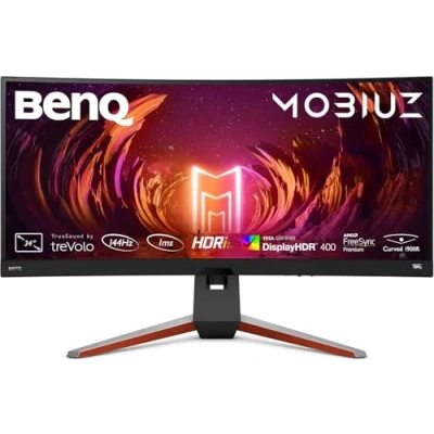 Imagen de BenQ MOBIUZ EX3415R Monitor Curvo Gaming (34 pulgadas, IPS, Ultrawide, 2K, 144 Hz, 1ms, HDR 400, FreeSync Premium Pro, control remoto)