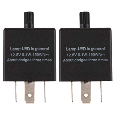 Imagen de DollaTek 2Pcs Relés Intermitentes led 3 Pin CF13 JL 02 EP34 relé Intermitente Ajustable