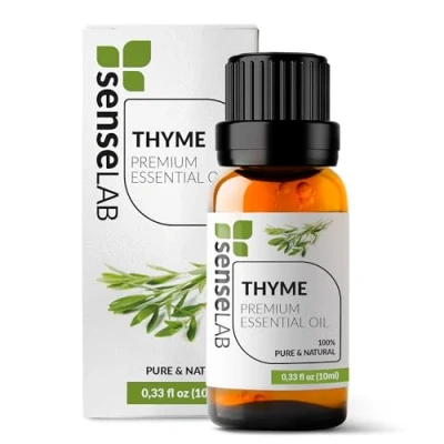 Imagen de SenseLAB Aceite Esencial de Tomillo Natural 100% Puro Grado Terapéutico para Difusor Aromaterapia y Humidificador el Cuidado del Cabello la Piel (10 ml)