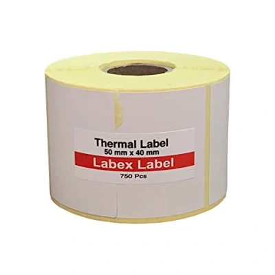 Imagen de etiqueta termica 50x40 mm directa en rollo 1 ;750 térmica