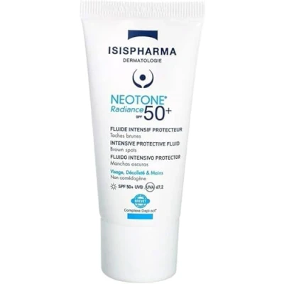Imagen de ISISPHARMA NEOTONE RADIANCE SPF 50+ Cuidado Fluído Intensivo de Día con Protección UV, UVB, Luz Azul Acción Antipigmentante, Apto para Pieles Sensibles Productos franceses