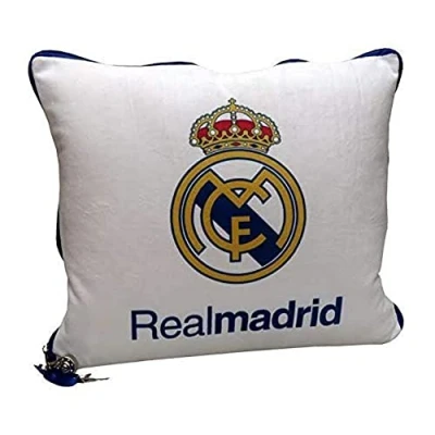 Imagen de REAL MADRID CF Cojín para Hogar, Unisex, Forma Cuadrada, Material Sintético, Multicolor, Producto Oficial (CyP Brands)