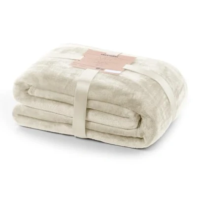 Imagen de DecoKing Manta Polar de Microfibra 160x210 cm Suave y cálida Monocolor Mic Beige