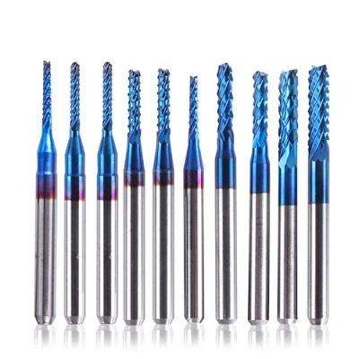 Imagen de SainSmart Genmitsu Fresa CNC 10pcs Nano Blue Coat, 1,5 3,175 mm, varilla 1/8