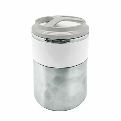 Imagen de NERTHUS Termo para sólidos de Doble Pared Acero Inoxidable 1,5 Litro Capacidad, 18/8, INOX/Blanco, 1500ml (FIH 729)