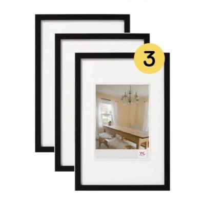 Imagen de walther design BP430B3 marco de fotos color negro, 24 x 30 cm, juego 3 unidades, madera Peppers