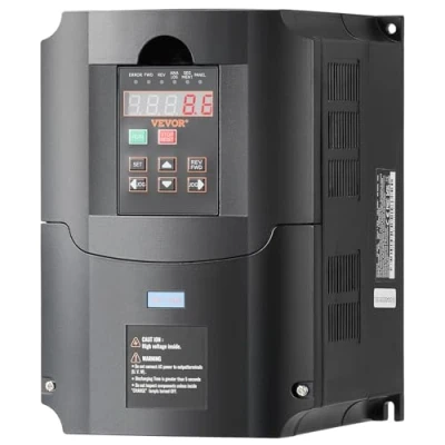 Imagen de VEVOR Variador de Frecuencia 10 HP, 7.5 kW, 35 A, Monofásico o Trifásico Entrada 220 V a Salida V, 40 60 Hz, 0 400 Hz para Control Velocidad 219 x 149 178 mm