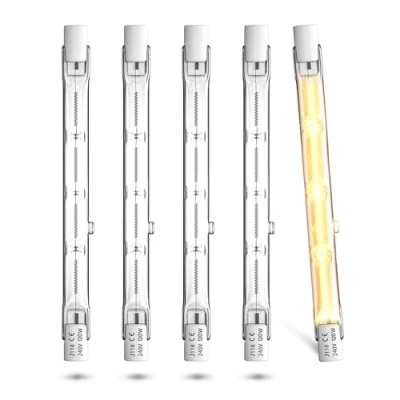 Imagen de Lamptobe Bombilla Halógena 118mm R7S 120W Lineal R7S, Regulable J118 230V Blanco Cálido 2800K Adecuado para lámparas de paisaje, 5 Unidades