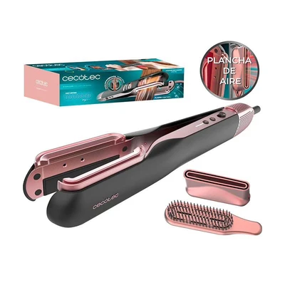 Imagen de Cecotec Plancha de Pelo y Secador RitualCare Air Lisse 2in1 Black. 1000W, Seca Alisa, Motor Digital, 106000RPM, Plasma, Cerámica Queratina, Ranura Alta Presión, Botón Aire Frío