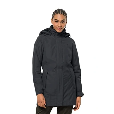 Imagen de Jack Wolfskin Madison Avenue Coat Abrigo, Mujer, Phantom, XS