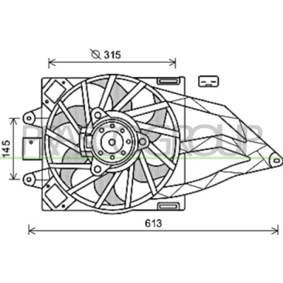 Imagen de PRASCO FT122F005 Ventilador de Radiador 315