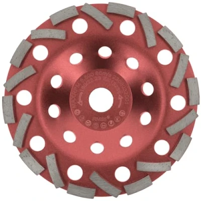 Imagen de PRODIAMANT disco abrasivo de diamante 180 mm diámetro, extra velocidad turbo, para hormigón, piedra natural, adhesivo azulejos, granito y mampostería, 22,2 mm, doble fila,