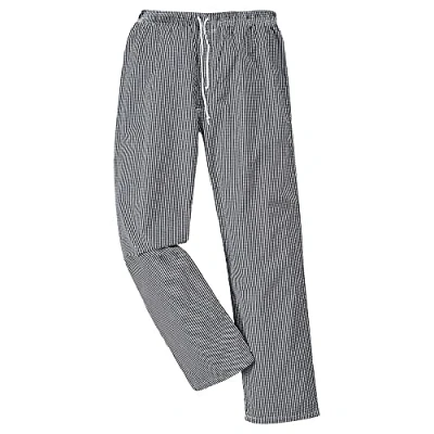 Imagen de Portwest Pantalón De Chef Bromley, Tamaño: 4XL, Color: Cuadritos negros, C079CKR4XL