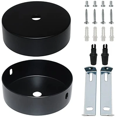 Imagen de GMMG Rosetones Techo 80 x 20mm Florón Lampara Embellecedor para Lámpara Sujetar Cable en el （2 piezas）