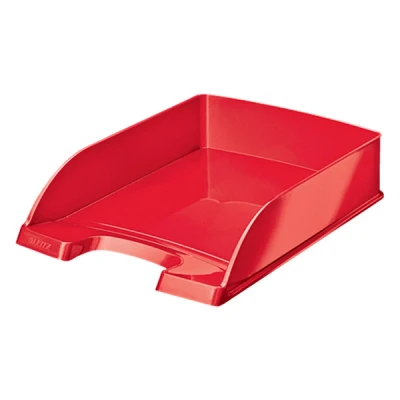 Imagen de Leitz WOW Bandeja de Plástico Tamaño A4, Organizadora Escritorio Roja, para Correspondencia, 52263023