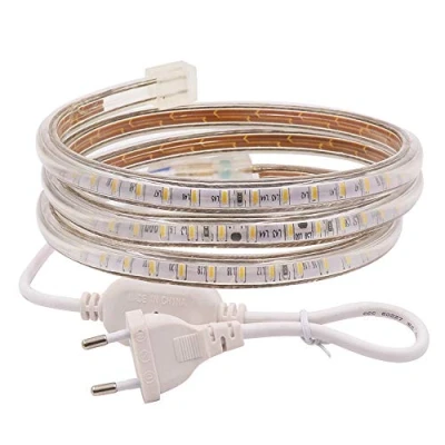 Imagen de XUNATA 12m 220V Tiras LED, SMD 3014 120LEDs/m, IP67 Impermeable, Escalera de Techo Blancas Tira LED Cocina Cable Luces Blanco calido
