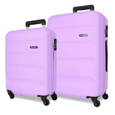 Imagen de Roll Road Flex Juego de Maletas Morado 55/65 cms Rígida ABS Cierre combinación Lateral 91L 5,58 kgs 7 Ruedas Equipaje Mano