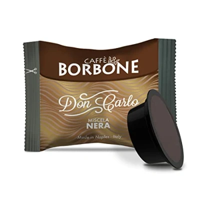 Imagen de Caffè Borbone Don Carlo, Mezcla de Café Negra 100 Cápsulas Compatibles con Máquinas Lavazza* A Modo Mio* para uso doméstico