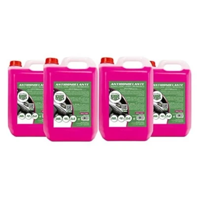 Imagen de Motorkit Set de 4 Garrafas anticongelante 5 Litros, Rosa Invierno 10% / 4C, UDS 20L