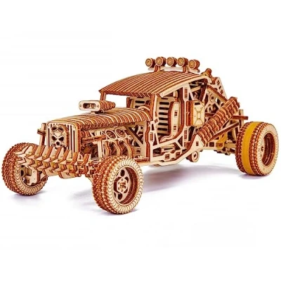 Imagen de Wood Trick Mad Buggy Car 3D Rompecabezas de madera para adultos y niños construir, se monta hasta 25 pies, diseño detallado resistente, kit coche construir
