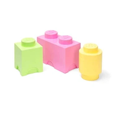 Imagen de Room Copenhagen LEGO Storage Brick Multipack S, pastel, cajas de almacenamiento apilables, juego 3 piezas