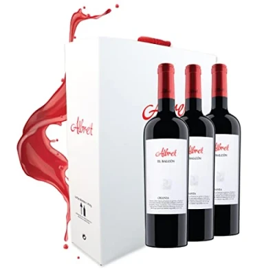 Imagen de Albret El Balcón Vino Tinto Crianza Estuche de 3 Botellas x 750 ml Cabernet Sauvignon, Tempranillo y Syrah 14 Meses en Barrica Roble Francés Americano