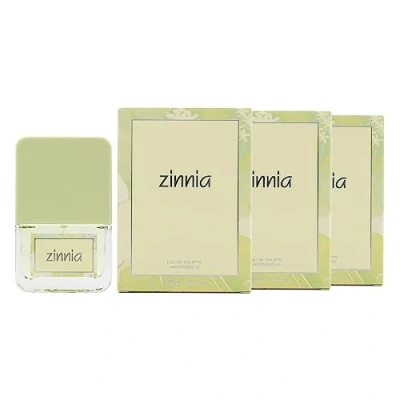 Imagen de Zinnia Original, Colonia Mujer, Pack de 3 x 30 ml, Formato Viaje en Spray, Perfume Eau Toilette Femenina, Aroma Cítrico y Floral, Fragancia Fresca, Elegante Larga Duración